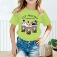 thumbnail image 2 of Gelikeya Toddler Kids Shirts for Boys Size 4-6 Fashion Cute Printed Casual Round Neck Short Sleeve Shirts Back to School Tops Summer Clothing Light Green 4-6 Years, 2 of 5