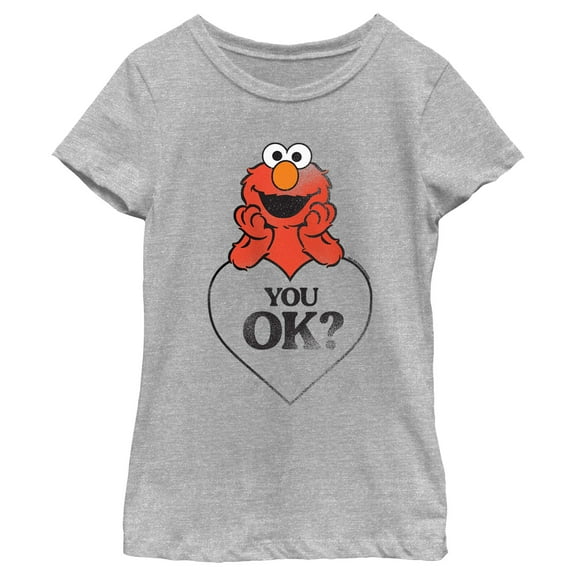 Girl's Sesame Street Elmo Heart Graphic T-Shirt