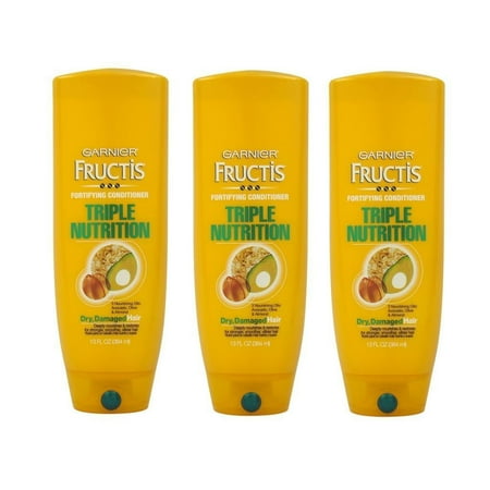 3x Garnier Fructis Triple Nutrition Conditioner For Damaged Dry
