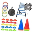 thumbnail image 1 of Colaxi Agility Ladder Portable Staircase Balance Jumping Obstacles Adjustable Rungs 55 Piece Blue, 1 of 8
