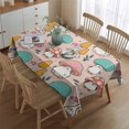 thumbnail image 2 of Pink Mushroom Cartoon Light Pattern Rectangle Tablecloth 60"x84",Waterproof Polyester Rectangle Table Cloth, Wipeable Spillproof Polyester Tablecloth for Dining, Camping, Indoor and Outdoor, 2 of 5