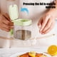 thumbnail image 4 of Organizador de Frascos de Especias de Vidrio | Botella de Especias Compacta de Vidrio con Tapa Abatible - Uso Fácil con Una Mano | Sellado Hermético | Mantiene las Especias Secas y Frescas | 1 Pieza, 4 of 6