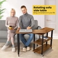 thumbnail image 4 of VIVOHOME Sofa Side Table with 2 Tiers Storage Shelves 6 Universal Casters for Home Office, 4 of 8
