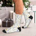 thumbnail image 7 of KLL Watercolor Floral A Print Cool Socks Men's Women's Crew Socks Funny Crazy Novelty Stockings, 7 of 7