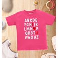 thumbnail image 4 of Shop4Ever I Heart U ABC's  Love You Toddler's Cotton T-Shirt 4T Hot Pink, 4 of 6