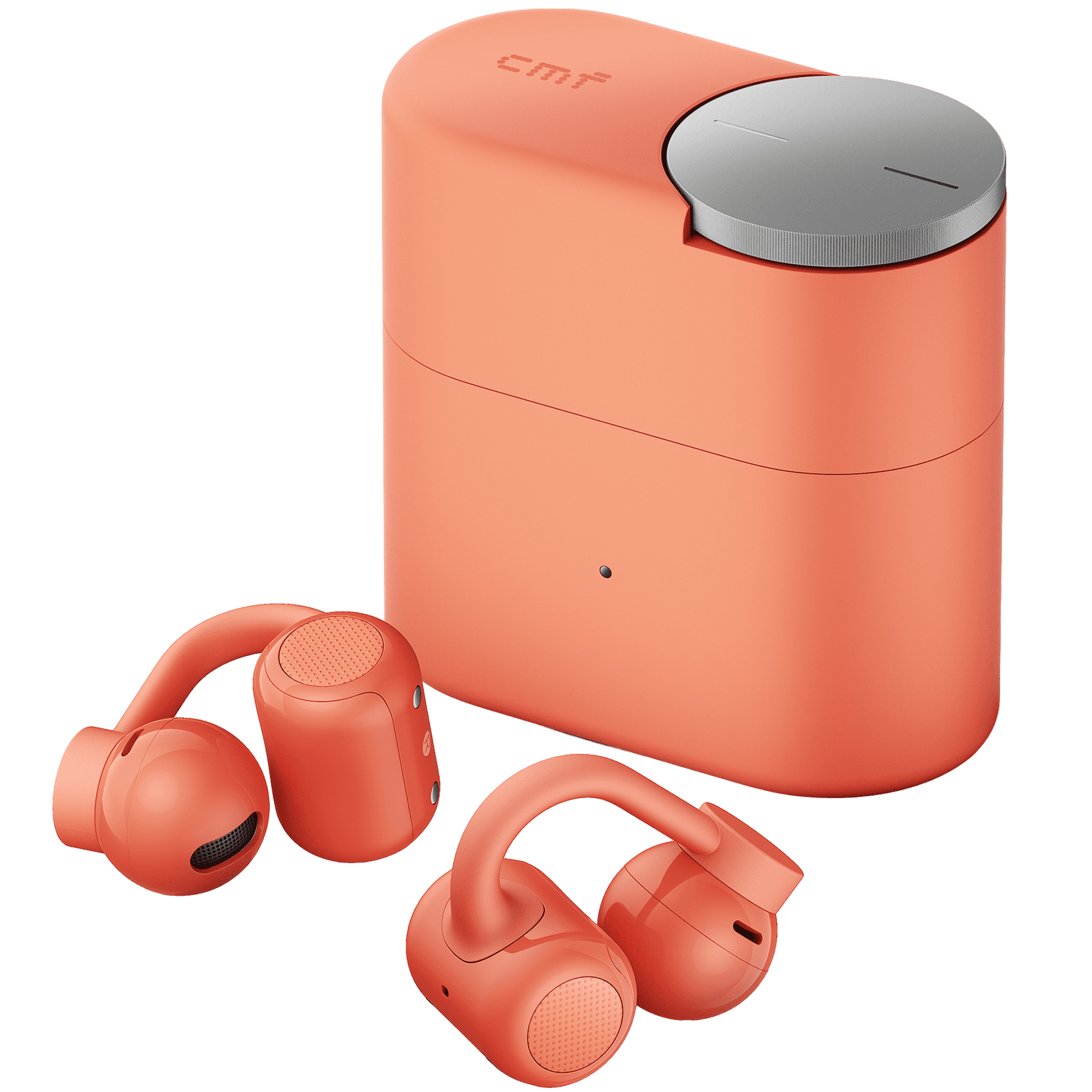 CMF Clip Pro, Hi-Res Open Ear Wireless Bluetooth Headphones, Coral | Clip On Earbuds with Ultra-Lightweight Design, Comfortable Fit, Sweat Resistant, 32.5h Playtime, 4-MIC Call Clarity