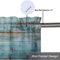thumbnail image 5 of Anchor Thermal Insulated Window Curtain Valance Nautical on Rustic Blue Wooden Planks Privacy Decorative Rod Pocket Short Window Valance Curtains 54 by 18 in, 1 Panel, 5 of 6