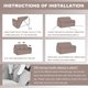 thumbnail image 5 of Funda de sofá de tela elástica de alta elasticidad, funda de sofá, funda de sofá, funda protectora de muebles de poliéster y elastano (1 plaza) C, 5 of 5