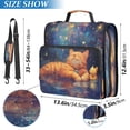 thumbnail image 3 of DIXRUYEE Zipper BinderTrapper of keeper Documents Organized Design Dreamy Night with Cozy Kittens Printed, 3 of 8