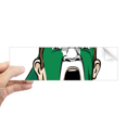 thumbnail image 1 of Nigeria Flag Makeup Head Screang Cap Rectangle Bumper Sticker Notebook Window Decal, 1 of 1