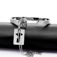 thumbnail image 3 of Uloveido Stainless Steel Heart Lock Bracelet and Key Pendant Necklace for Men and Women with Cubic Zirconia Y474, 3 of 6