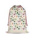 thumbnail image 3 of Christmas Bags Drawstring,Beige Christmas Santa Pattern Large Xmas Christmas Gift Bags,Reusable for Xmas and New Year Party Favors and Supplies,27.6" X 19.7", 3 of 6