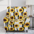 thumbnail image 2 of Xoenoiee Sunflower Stripe Print Recliner Slipcovers with Arms 4 Pieces Lazyboy Recliner Chair Cover Non Slip Recliner Covers with Storage Pockets Furniture Protector for Living Room, 2 of 7