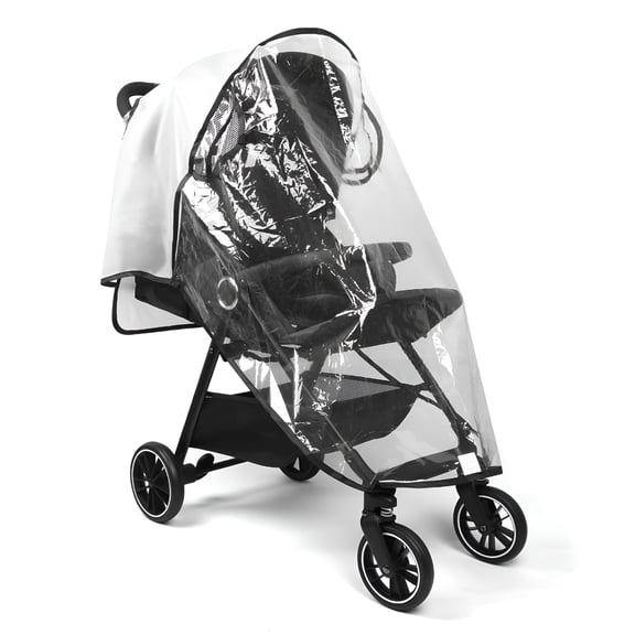 AUQ Clear Stroller Rain Cover,Universal Stroller Cover Breathable,Foldable Travel Weather Shield,Waterproof Windproof Baby Stroller Accessories for Trip Use,Daily Walks