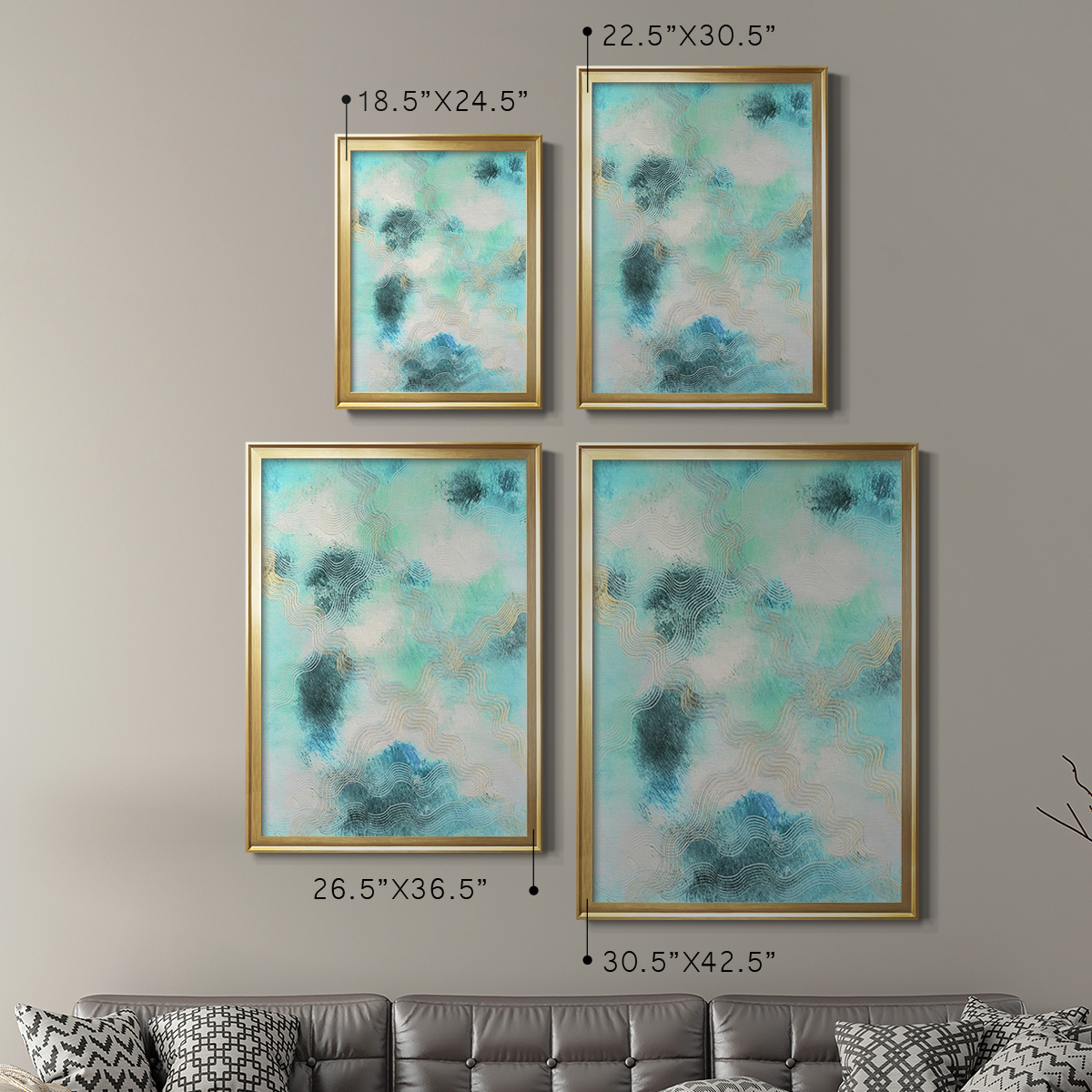 Blue Shift I Premium Framed Print, in Gold, Black, or Silver - Ready to Hang