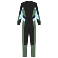 thumbnail image 6 of Jhaoyu Women's One Piece Swimsuit Long Sleeve Full Body Swimwar Rash Guard Bathing Suit with UV Sun Green M, 6 of 7