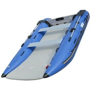 BRIS Inflatable Catamaran 11 ft Dinghy Mini Cat Boat with Foot Pump, Repair Kit