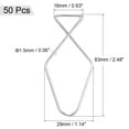thumbnail image 2 of Unique Bargains 2.5 x 1.1 x 0.6 Inch Stainless Steel Ceiling Hooks Silver Finish, 50 Counts, 2 of 6
