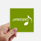 thumbnail image 1 of Musica sonido ilusion Adhesivo Cuadrado Impermeable Adhesivo Papel Tapiz Calcomanía Coche, 1 of 1