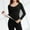 Black, variant on TMOYZQ Womens Fleece Line Underwear Sets Thermal Warm Winter Seamless Comfort Loungwear 2 Piece Thick Base Layer Top & Bottom on Clearance