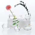 thumbnail image 1 of Floreros de vidrio, juego de 6 floreros verdes para flores, floreros pequeños a granel para centros de mesa de bodas, arreglos florales, sala de estar y decoración del hogar, 1 of 5