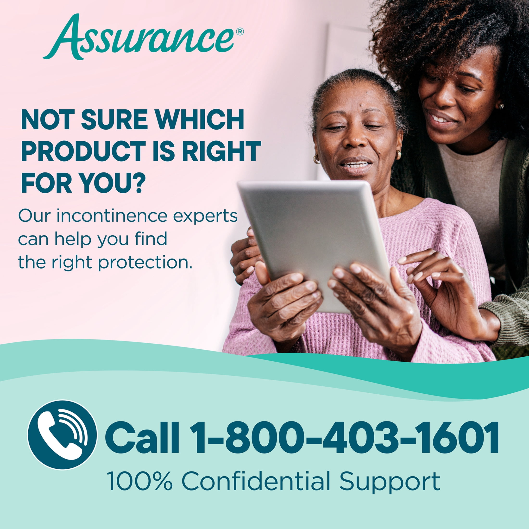 Assurance Women's Incontinence and Postpartum Underwear, L, Maximum Absorbency, 54 Count