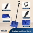 thumbnail image 2 of Snow Shovel for Driveway Home Garage Snow Removal 47 inch Long with D-Grip Handle Aluminum Strip Large Capacity Shovel for Garden Car Camping Outdoor（Blue), 2 of 8