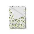 thumbnail image 2 of Lemons Soft Flannel Fleece Blanket, Summer Style Fresh Citrus Olives Leaves and Lemon Blossoms Arrangement, Cozy Plush for Indoor and Outdoor Use, 50" x 70", Green Mustard and Khaki, by Ambesonne, 2 of 5
