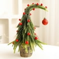 thumbnail image 6 of YOHAVEN Mini Crooked Christmas Tree, 12" Artificial Potted Xmas Tree Holiday Tabletop Decoration for Home Office Living Room Fireplace Festive Decor, 6 of 6
