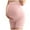 Pink, variant on Ohufall Maternity Cotton Shorts for Women Plus Size Solid Color Casual Over the Belly Pregnancy Short Pants Summer Soft Comfy Elastic High Waist Bottom Shorts