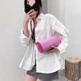 thumbnail image 2 of Bolso de hombro cilíndrico con patrón de cocodrilo degradado de PU para mujer retro (rosa) Likrtyny Para estrenar, 2 of 9