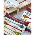 thumbnail image 2 of Pack of 2 Outdoor Pillow Covers, Summer Lake Rules Colorful Paddle Waterproof Square Throw Pillowcase Cushion Decorative Pillow Covers for Couch Patio Tent, 24x24 in, 2 of 6