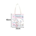thumbnail image 3 of Sanrio Serie Oscura Bolsa De Lona Kuromi Melodía Estudiantes Femeninos Gran Capacidad Estudiante Carga Libro Papelería tote Nueva Hombro Cremallera Lindo ins Estilo, 3 of 4