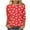 Red ⑥, variant on qucoqpe Valentine's Day Shirts for Women Fashion Love Heart Printed Crew Neck 3/4 Sleeve Casual Loose Blouse Tops for Women