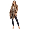 thumbnail image 5 of Sakkas Janis Women's Lightweight Open-Front Amazing Print Cardigan Sweater Pockets - 594-Brown - L/XL, 5 of 5
