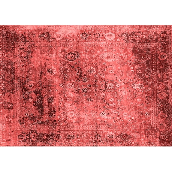 Ahgly Company Indoor Rectangle Oriental Red Industrial Area Rugs, 5' x 8'