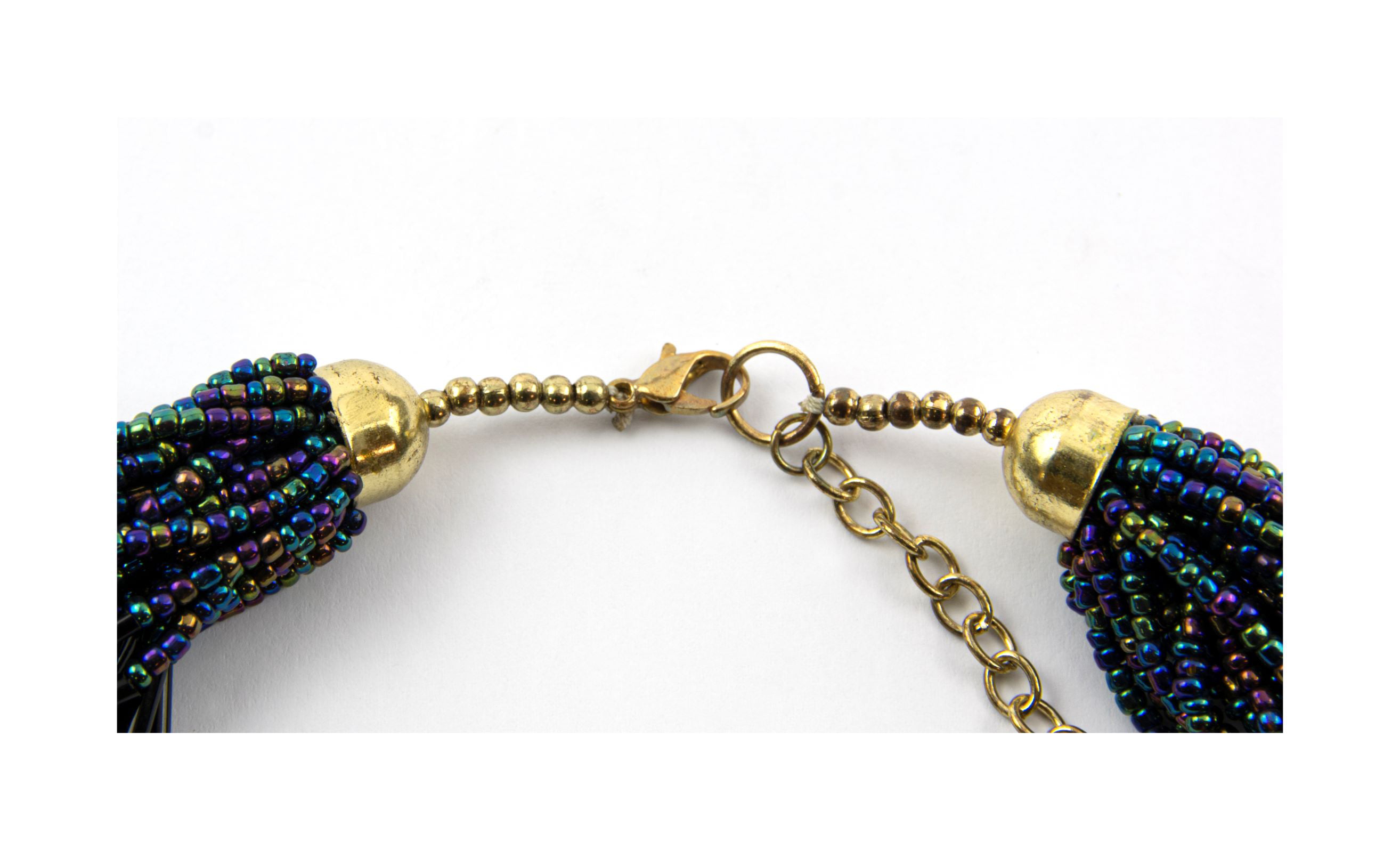 Buy Trendy Black and Golden Bead Necklace Online|Kollam Supreme