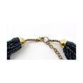thumbnail image 2 of Women's 25" Iridescent Blue, Green, Gold and Black Seed Bead Statement Necklace, 2 of 5
