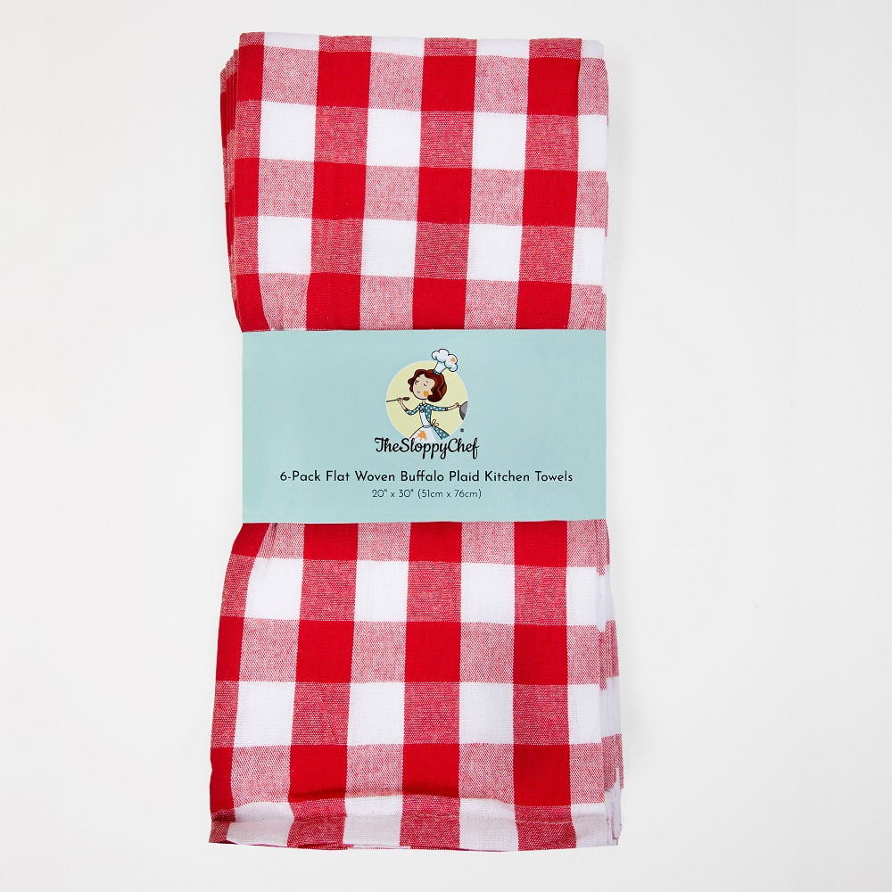 DII Red/White Checkered Dish Towel Set - 3 Pack, 20x30-in - Lightweight,  Absorbent, 100% Cotton - Easy to Coordinate, Machine Washable in the Kitchen  Towels department at