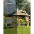 thumbnail image 3 of 11x11 Pop Up Canopy Tent, Outdoor Canopy with Netting, Outdoor Gazebo, with 4 Sand Bags, Mosquito Netting & Height Adjustable, for Backyard & Patio Furniture, 3 of 8