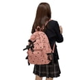 thumbnail image 5 of HJYCHN Bookbag for Girls Ruffled Quilted Bow Ribbon Backpack Back to School Supplies for Kids Boys Backpack Pink, 5 of 5