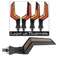 thumbnail image 2 of Colaxi Motorcycle LED Turn Light, Function Wing Shaped 21Pcs Light Beads IPX66 Flasher Cornering Lamp Bendable 12V Daytime Driving Light , Red, 2 of 6