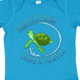 thumbnail image 4 of Inktastic Skip a Straw Save a Turtle with Cute Green Sea Turtle Boys or Girls Baby Bodysuit, 4 of 5