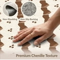 thumbnail image 6 of ODIKA 5'x7' Brown Cream Warm Geometric Design Washable Area Rug Diagonal Patterns with Intricate Borders Easy Care, Non-Shedding, Pet Friendly, for Small Living Room, Bedroom, 6 of 7