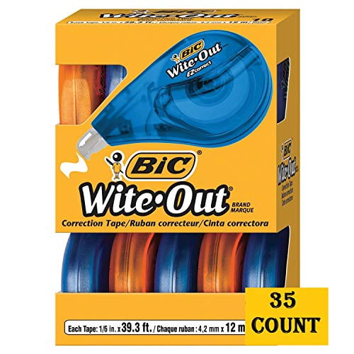 Wite-Out Brand EZ Correct Correction Tape, White, 35 Count Total (35 Count Total)