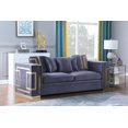 thumbnail image 4 of K-Living Willow 2PCS Sofa Set with Gold Accent in Grey Velvet, 4 of 5