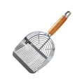 thumbnail image 4 of CarpNettore Stainless Steel Cat Litter Scoop with Wooden Handle Pet Cleaning Tool Cat Shovel Strip Type, 4 of 9
