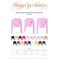 thumbnail image 4 of ORUYROP Women's Solid Long Sleeve Round Neck Crop T Shirt Top, 4 of 4
