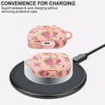 thumbnail image 3 of YOMPLOW Apple Pink Rose Earbud Case with Keychain, Flower Pink, 3 of 7