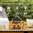 thumbnail image 5 of Emergency Weather Radio - AM/FM/NOAA Hand Crank Radio , 2000mAh Portable Solar Power Bank, Multi-Function Flashlight & SOS Alarm for Outdoor Indoor Emergencies (Green), 5 of 7